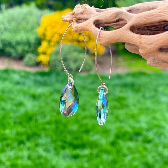 Sterling Silver Swarovski Crystal Earrings - Picture 1 of 4